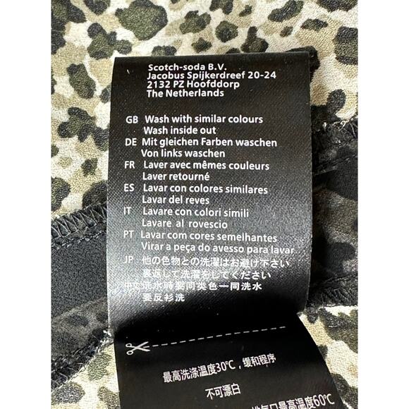 Maison Scotch & Soda Top Women 1 Small Dreams of Paradise Tan Black Sheer Dainty - Picture 10 of 10